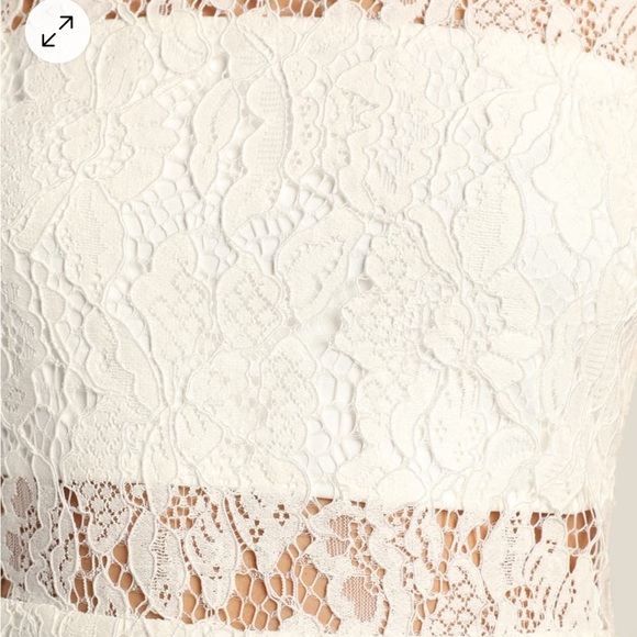 Lulus Lace and Beauty White Lace Sleeveless Bodycon Mini Dress - Picture 2 of 3